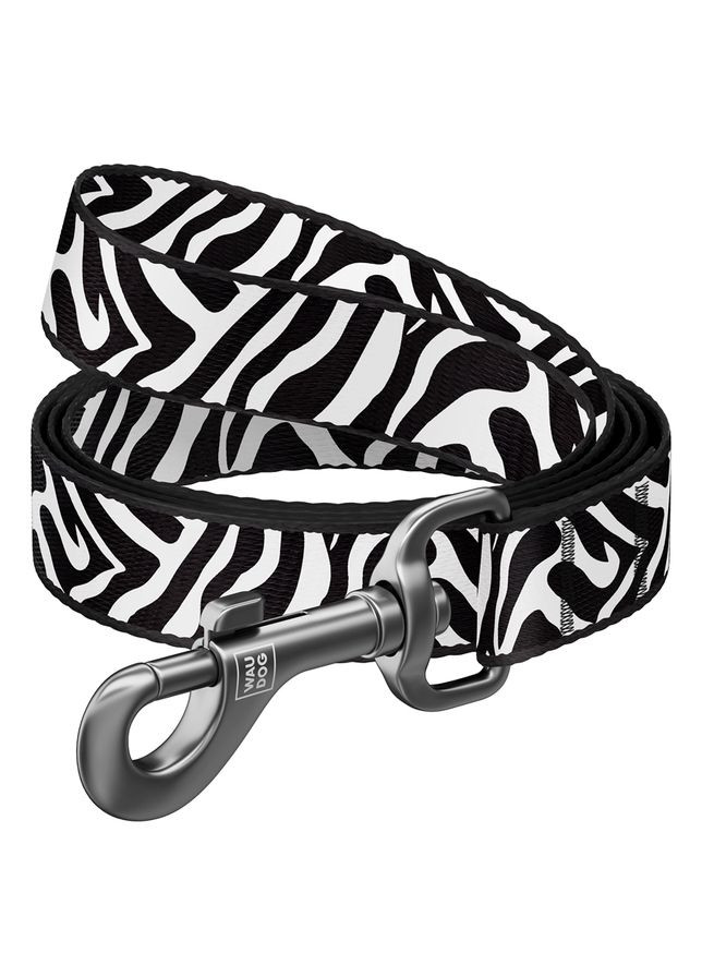 Поводок для собак WAUDOG Nylon Зебра 20мм 200см нейлоновый для прогулки контроль удобен ProDobro (373221357)