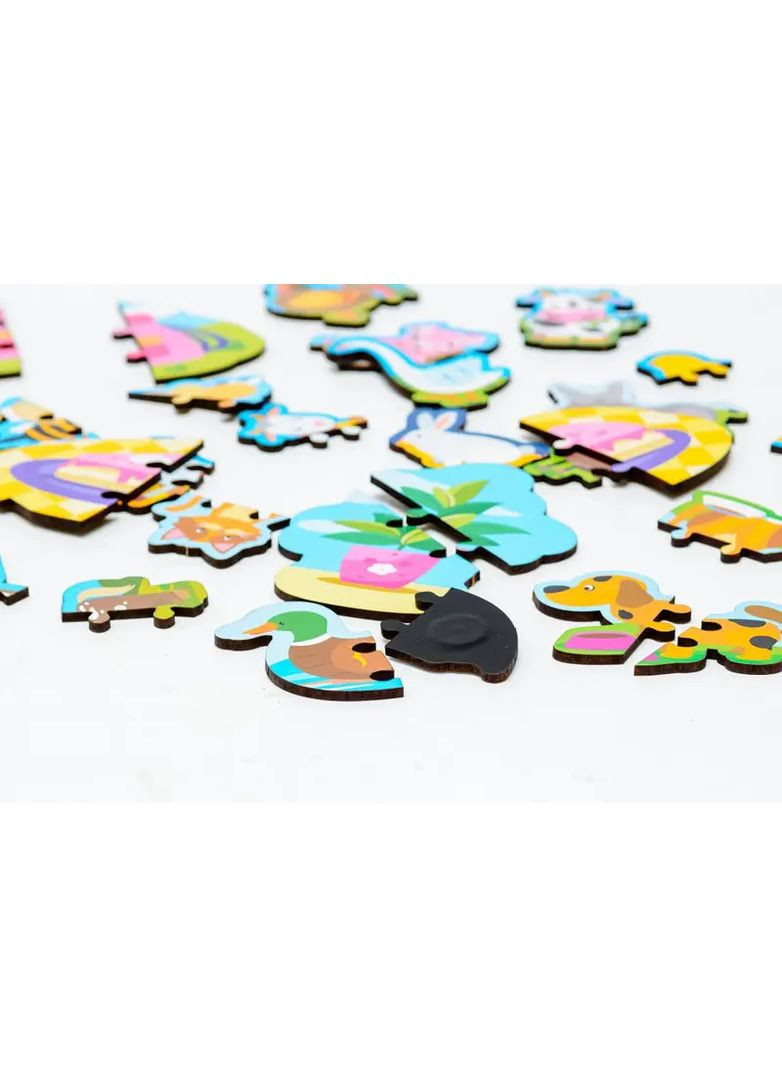 Настільна гра пазл дерев'яний магнітний Тварини в асортименті Puz-22930 PuzzleOK Дер8930 (370651407)