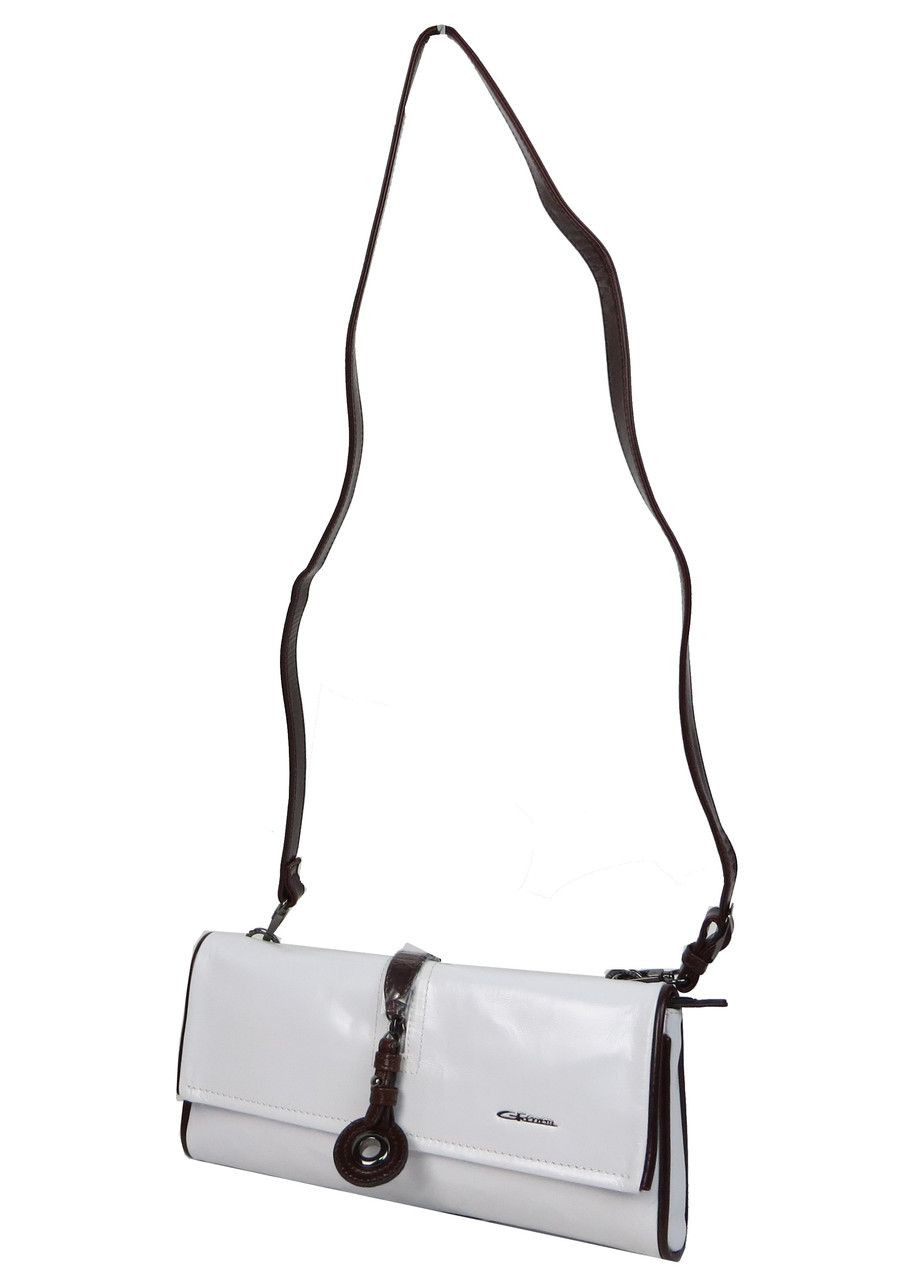 Жіночий шкіряний клатч Giaguaro білий Giorgio Ferretti (360893979)