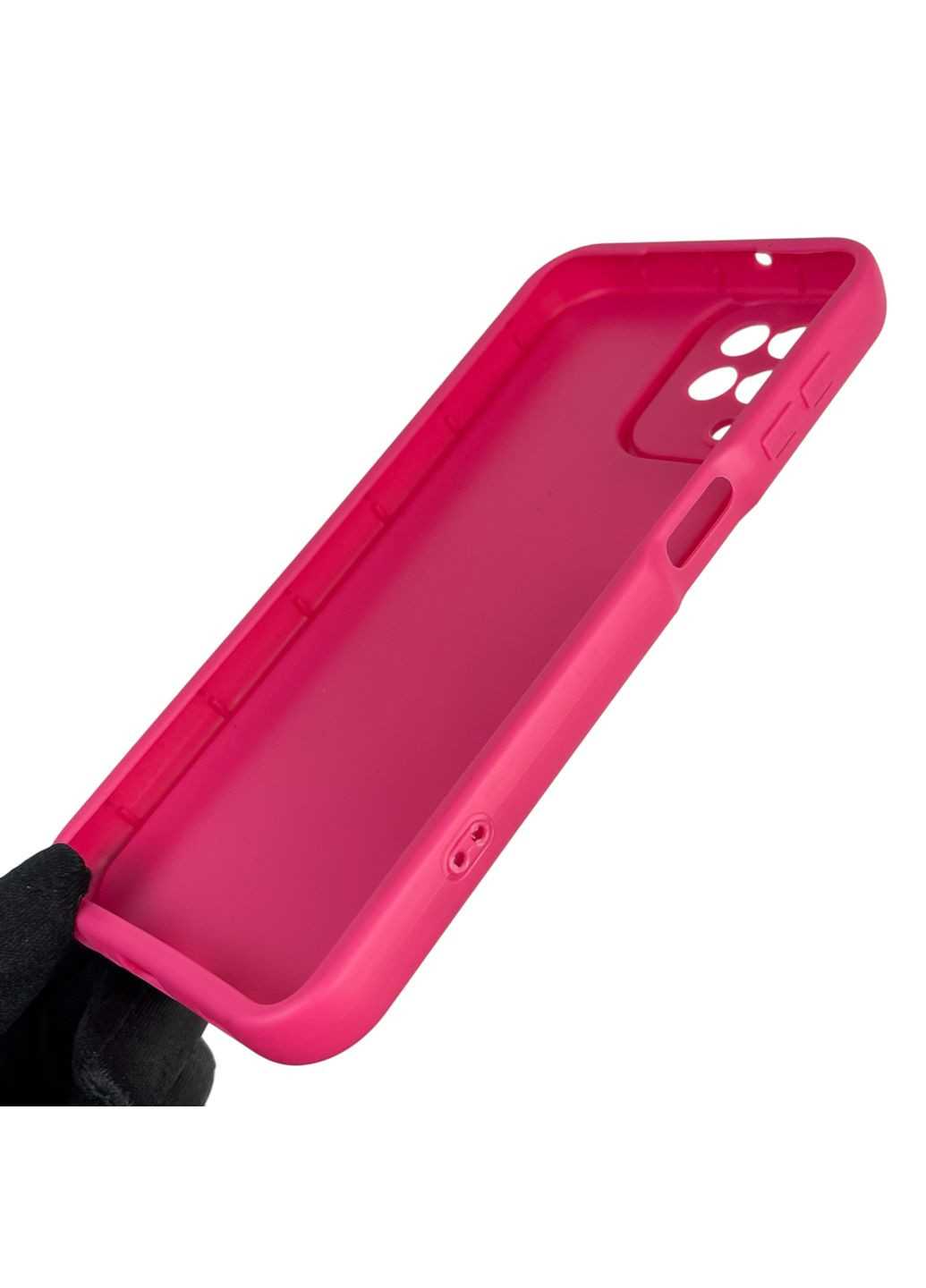 Чехол силиконовый Soft Touch для Galaxy A12 (SM-A127F) малиновый (Полная защита камеры) Samsung (366389346)