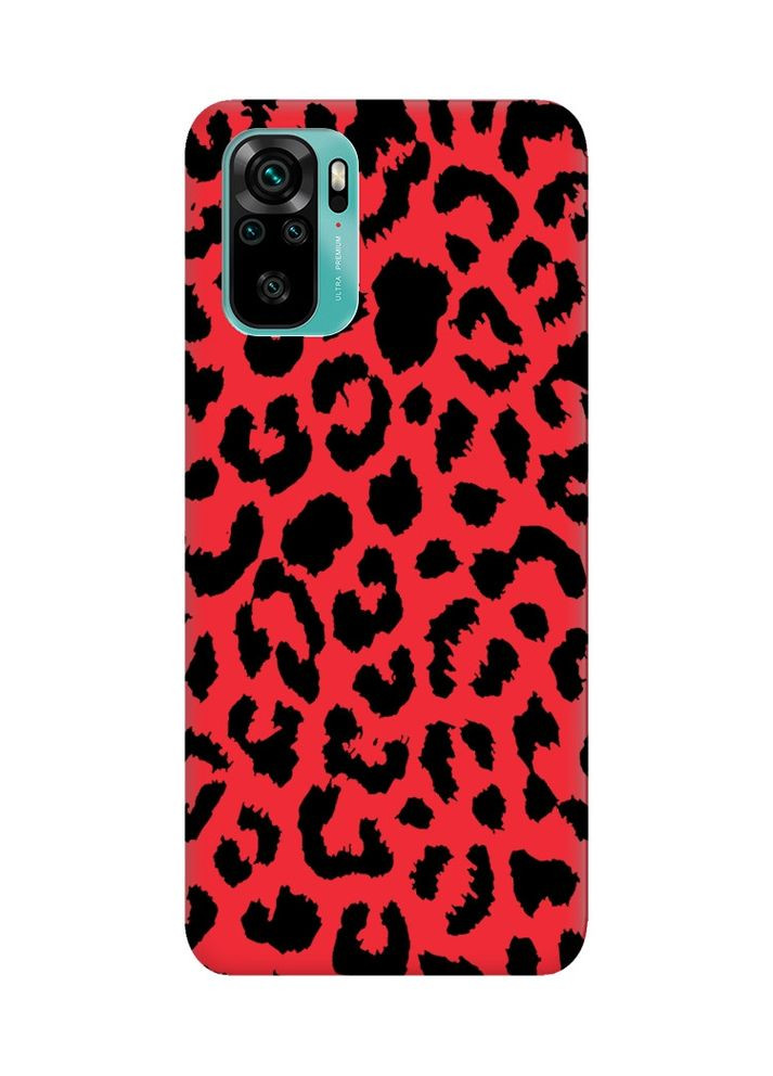 Матовий червоний чохол на Xiaomi Redmi Note 10 / Note 10s:: Леопардовий принт (принт 374) Creative (355389380)
