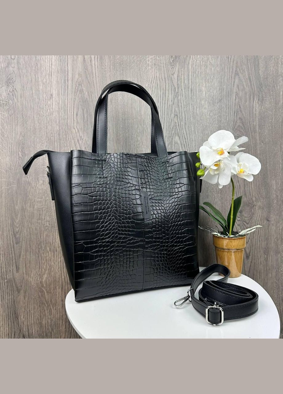 Жіноча велика сумка Рептилія No Brand (334730528)