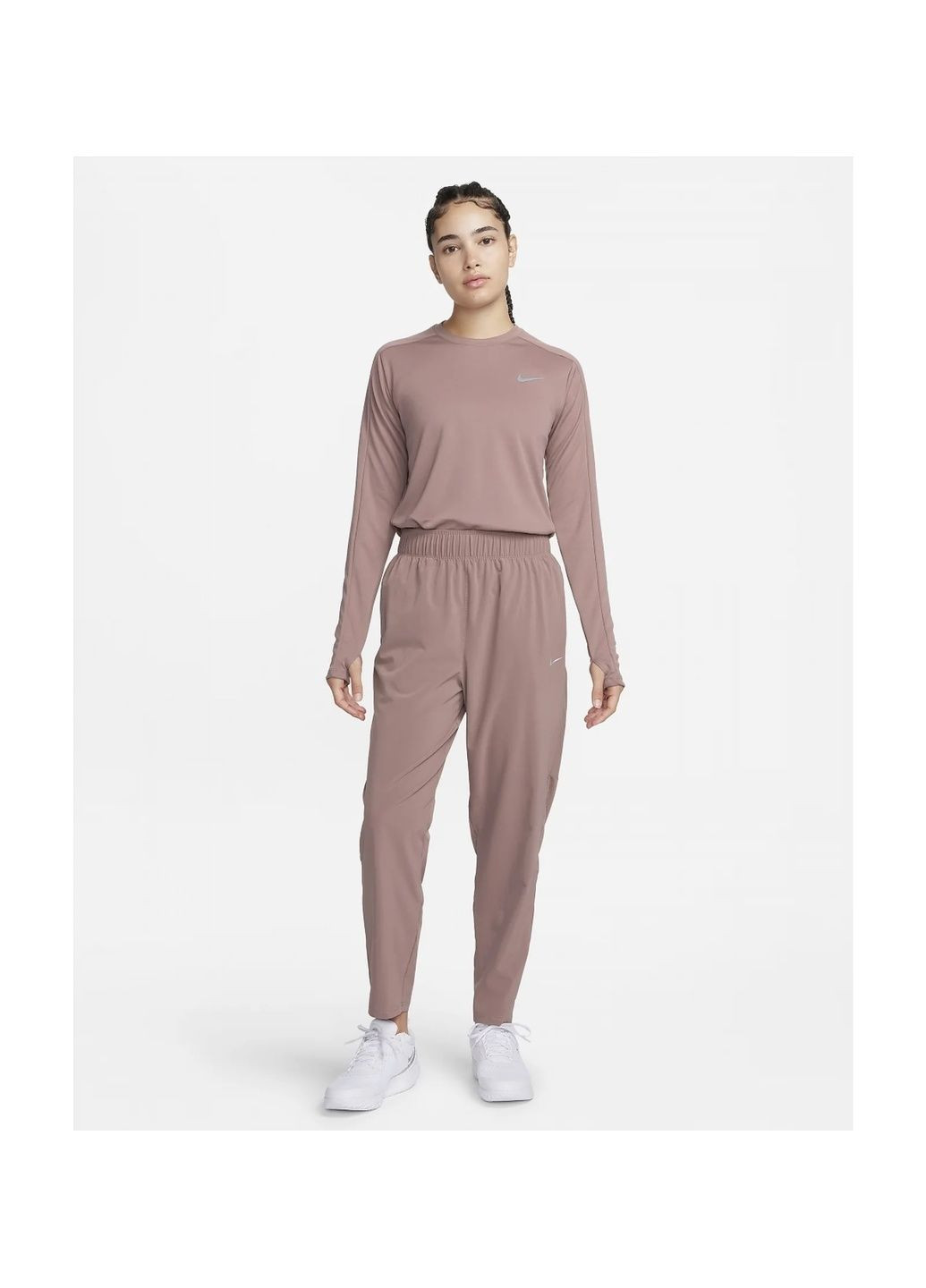 Брюки женские 7/8 Dri-Fit Fast Brown Nike (364662579)