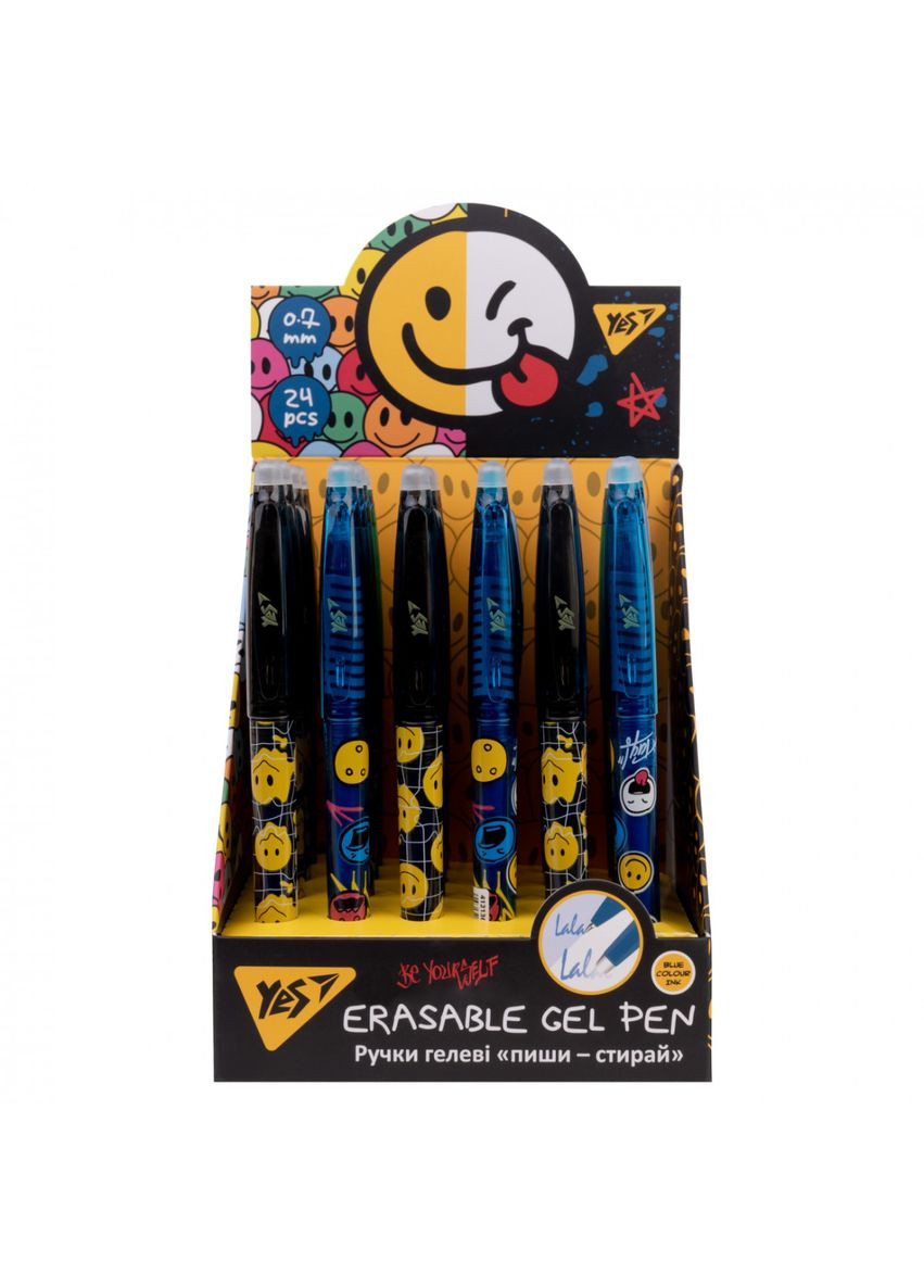 Ручка гелевая пиши-стирай Melt Smile 412136 0,7 мм синяя Yes (336881969)