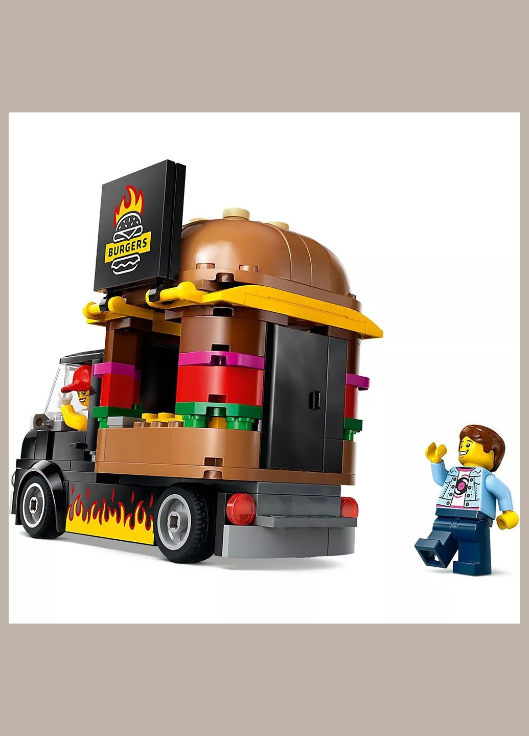 Конструктор City Грузовик с гамбургерами (60404) Lego (333252437)