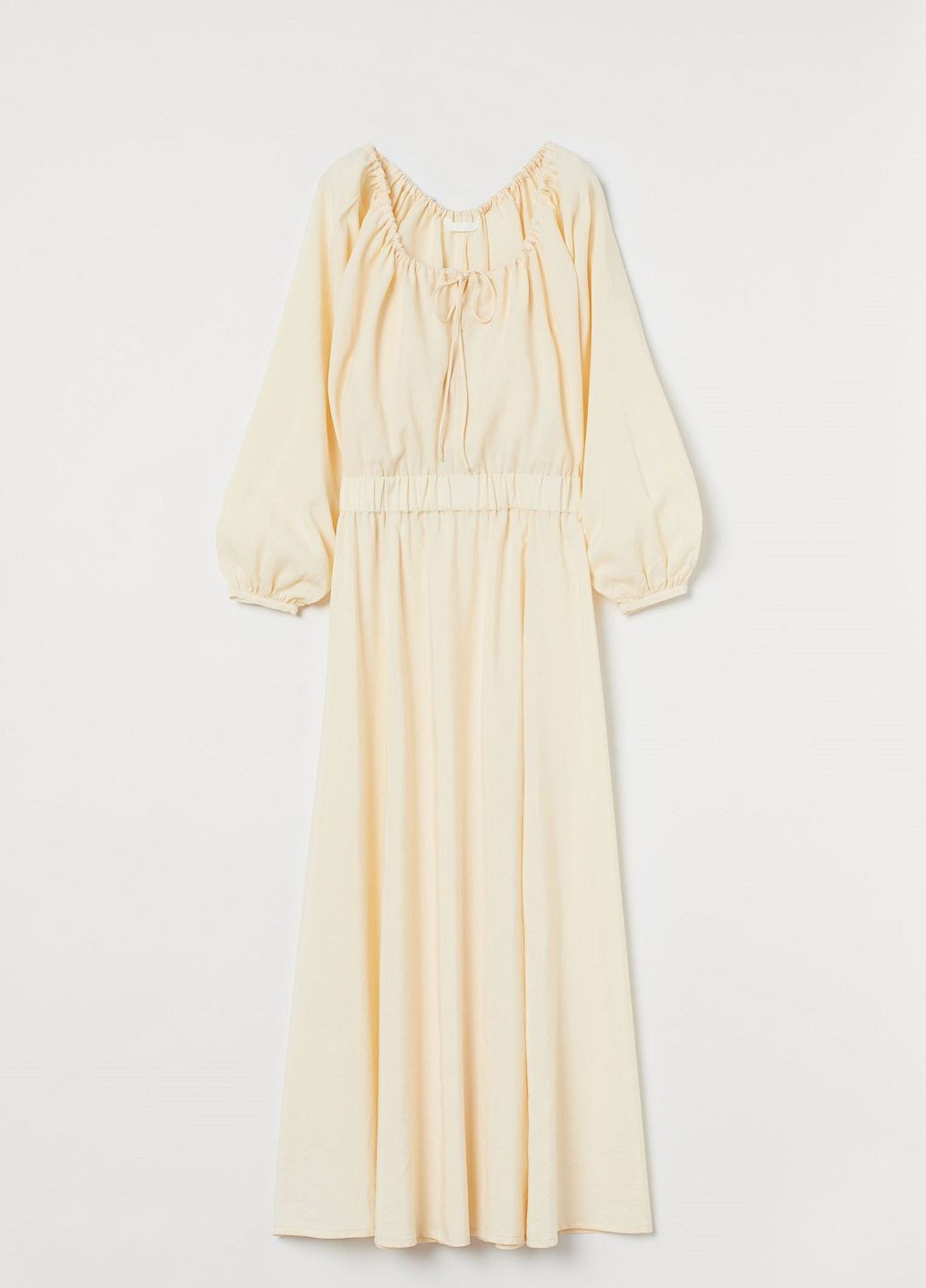 Молочное кэжуал платье H&M однотонное