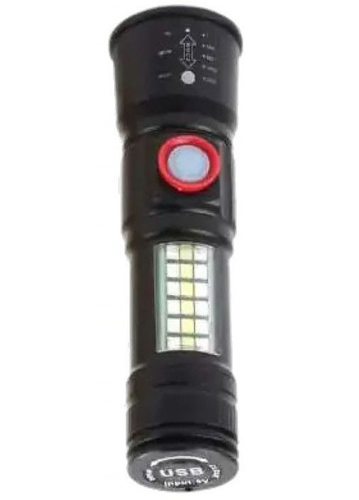 Ручной аккумуляторный фонарь с боковым светом RB-269 карманный фонарик с зумом LED Р50+5SMD USB Zoom WD (297331029)