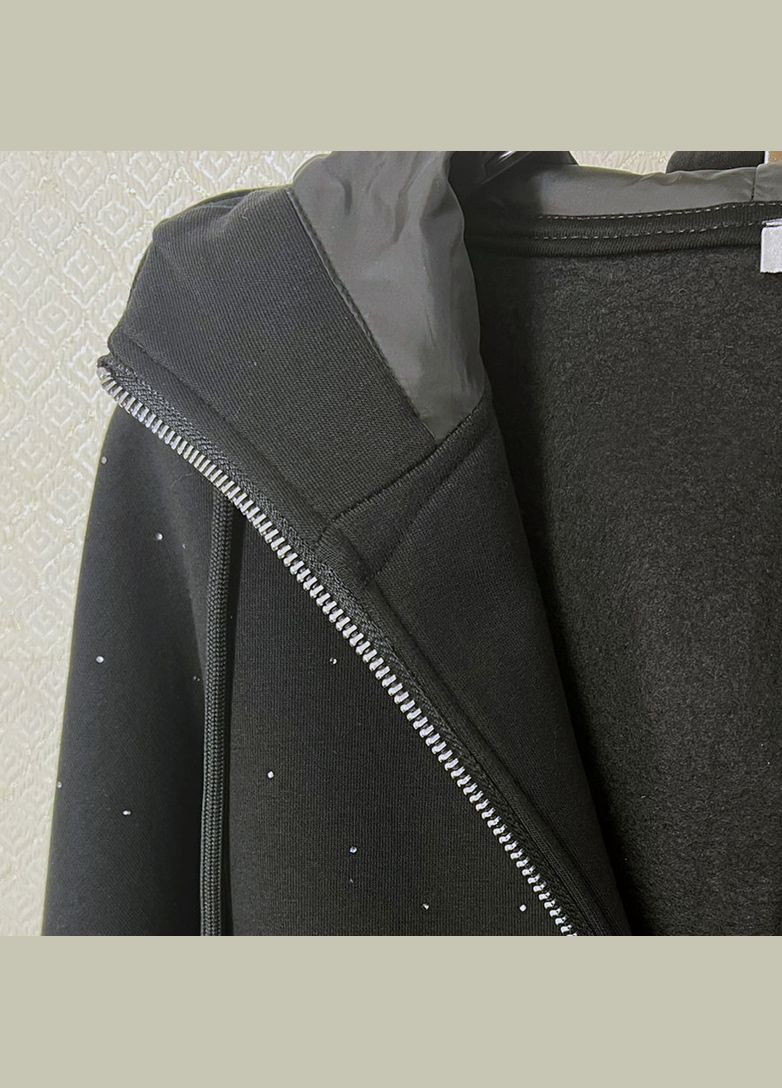 Жіночий костюм теплий чорний зі стразами. Cute (336517750)