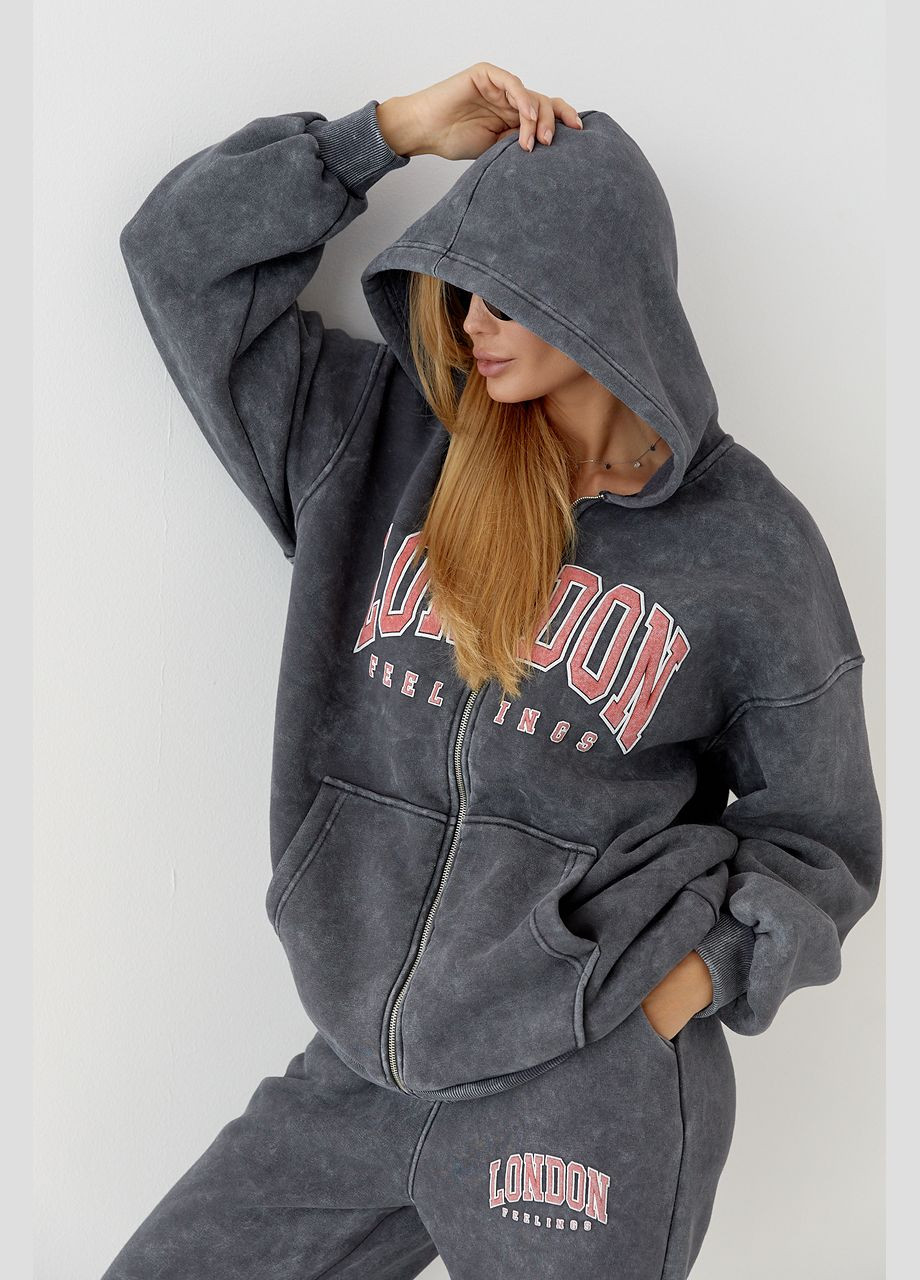 Женский теплый спортивный костюм тай-дай с принтом London Liton (296908972)