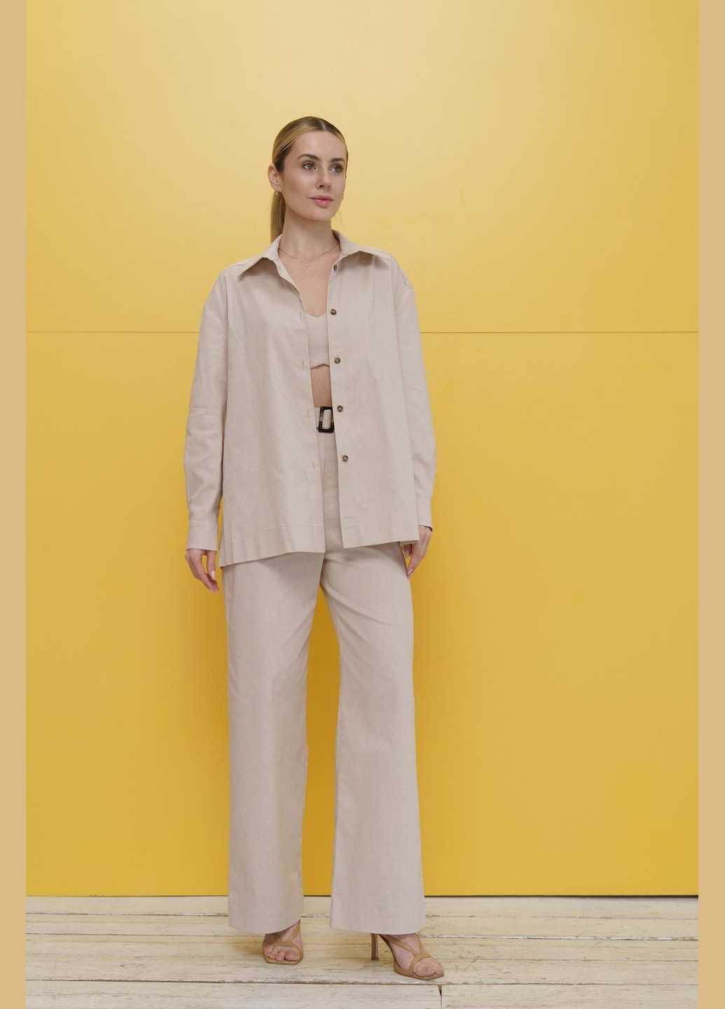 Жіночий костюм "Alessandra long" бежевий No Brand (331812720)