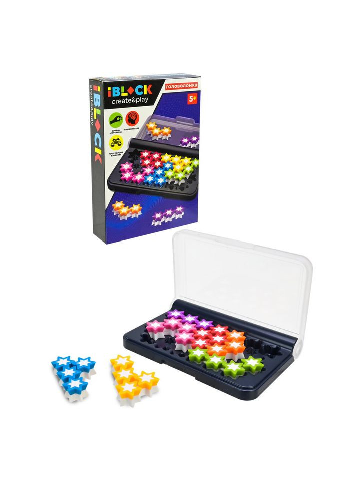 Головоломка серії "Create and Play" PL-724-115 розвиток логіки 120 варіацій складання Iblock (313102740)