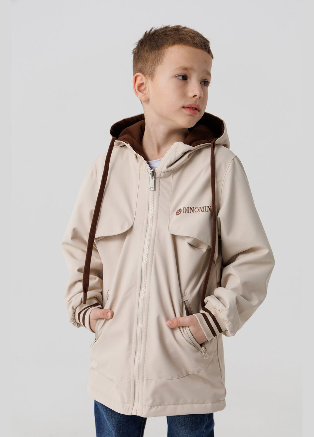 Бежева демісезонна куртка для хлопчика 23-70 140 см (2000990284945d) shop (2000990284945) No Brand