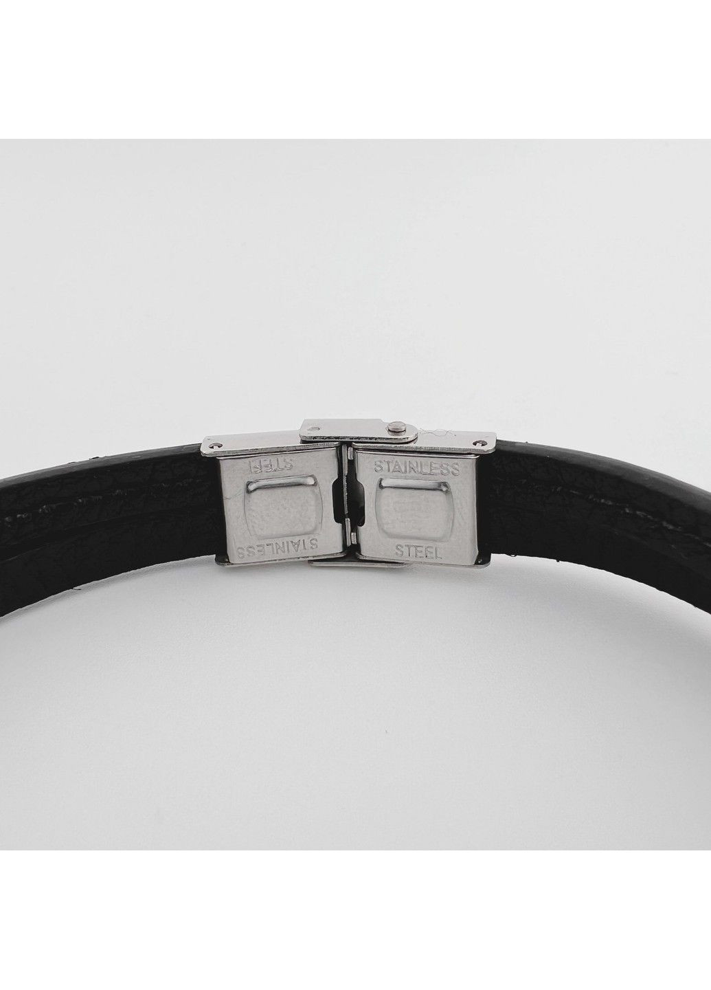 Браслет під гравіювання з медичної сталі на шкіряному ремішку 20.5см BH-003 No Brand (299486458)