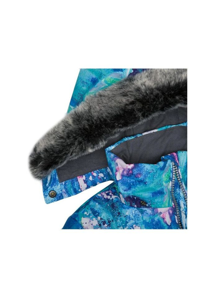 Комбінована зимня куртка melinda 18220030 блакитний з принтом 80 (4741468974514) Huppa