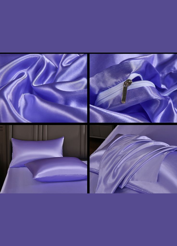 Атласна постільна білизна Євро 200 x 220 + 4 x 50 x 70 (141408-02) No Brand (348094965)