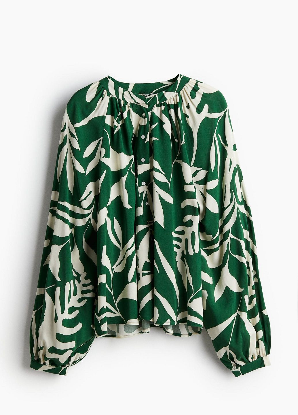 Темно-зелена літня блузка H&M
