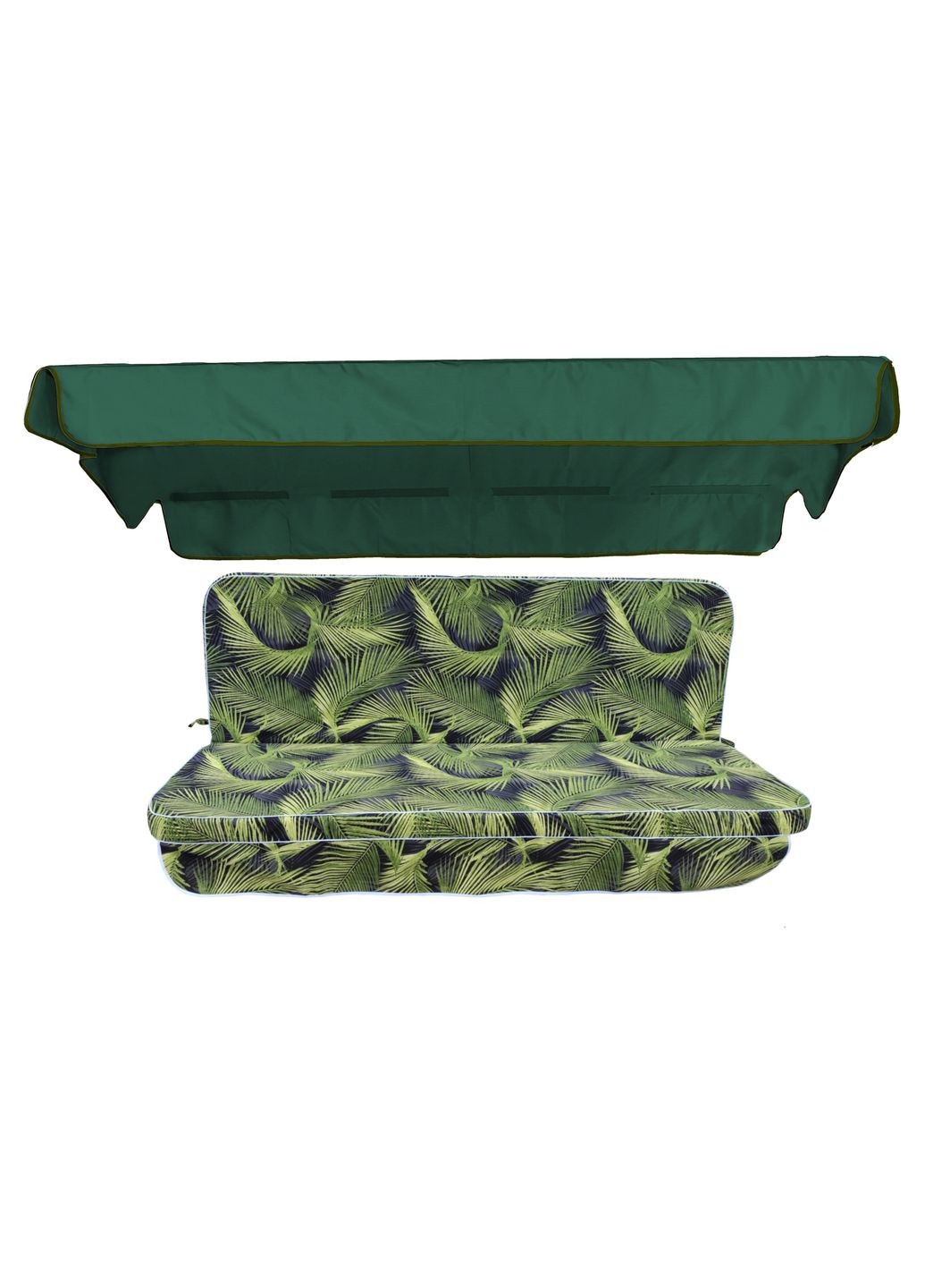 Комплект подушек для качелей KENTIA 170х110х6 тёмнозелёный тент 120х200 eGarden (279784206)