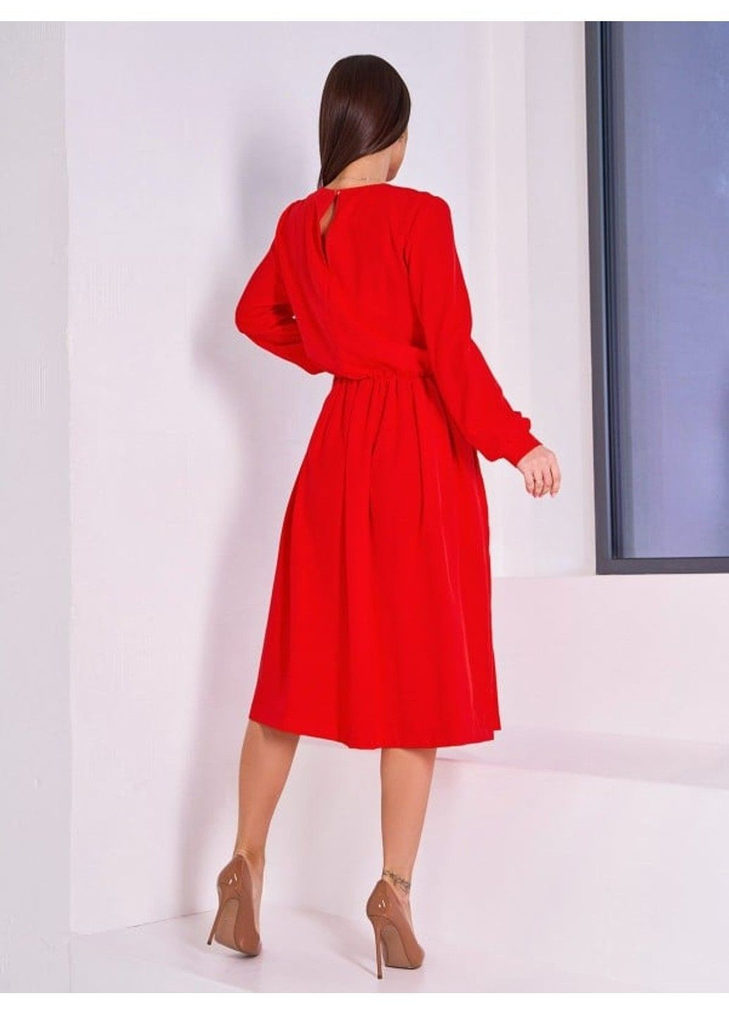 Червона повсякденний сукня issa pus 15010 червоний ISSA PLUS
