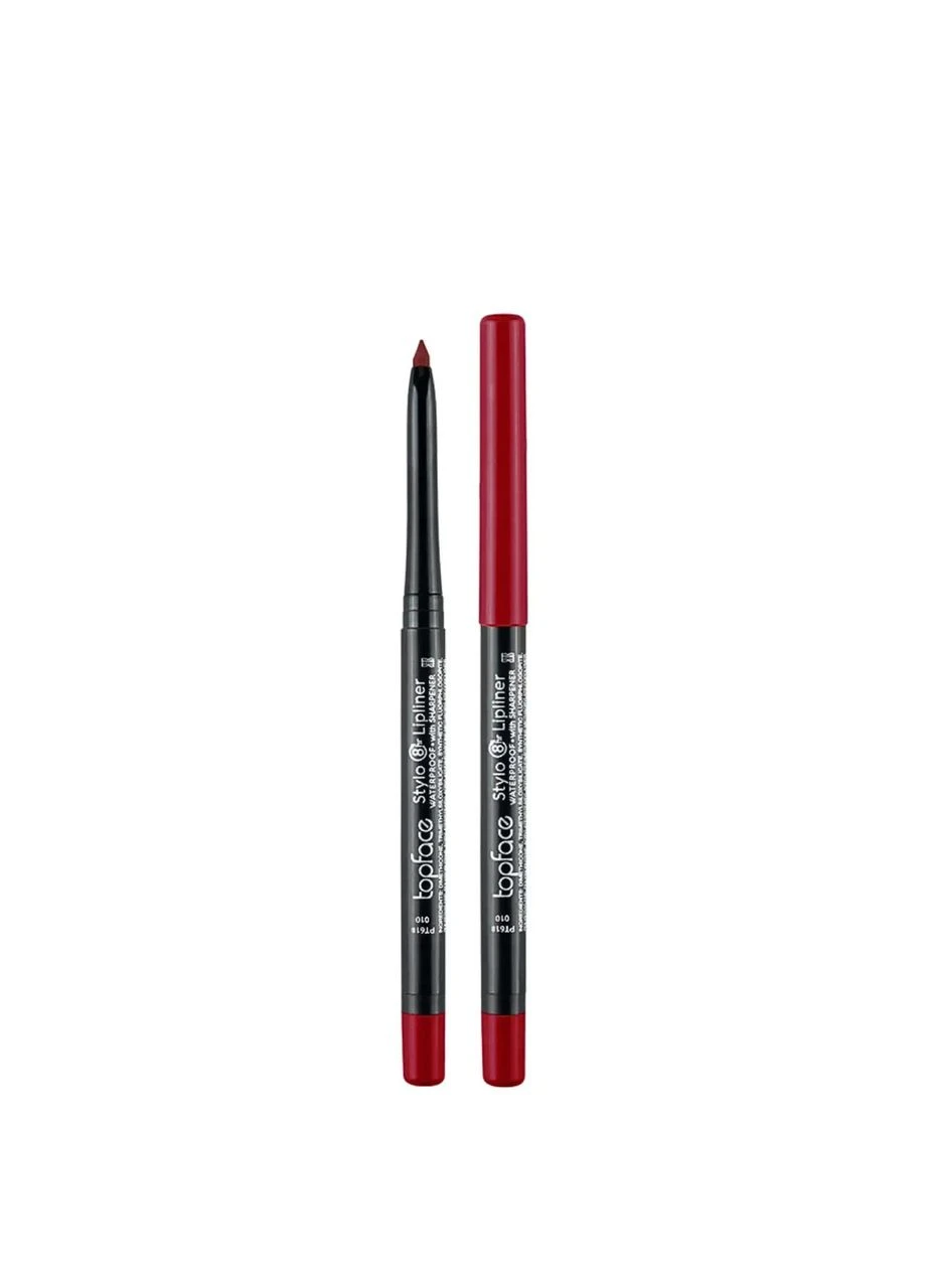 Карандаш для губ механический водостойкий с точилкой Stylo Lipliner PT618 №010 Яркий розово-коричневый TopFace (401043528)