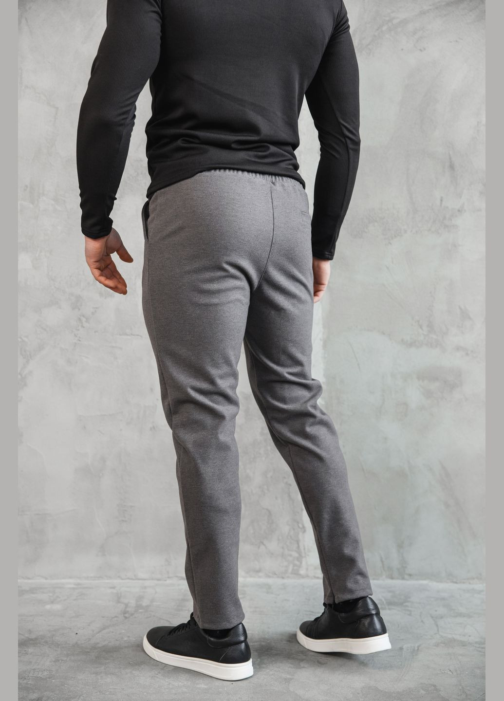 Графитовые классические, повседневный, кэжуал зимние брюки No Brand