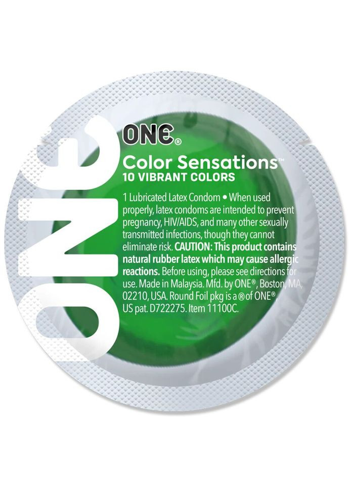 Презерватив Color Sensations with nature (Emerald) 1 шт One (302243179)