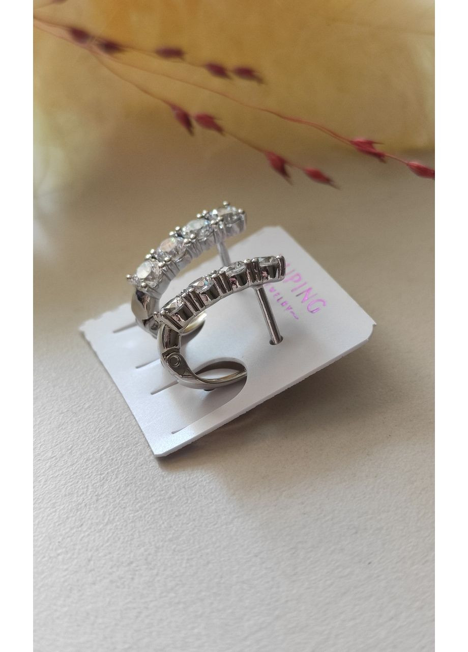 Серьги с фианитами английский замок источник Xuping Jewelry (370792341)