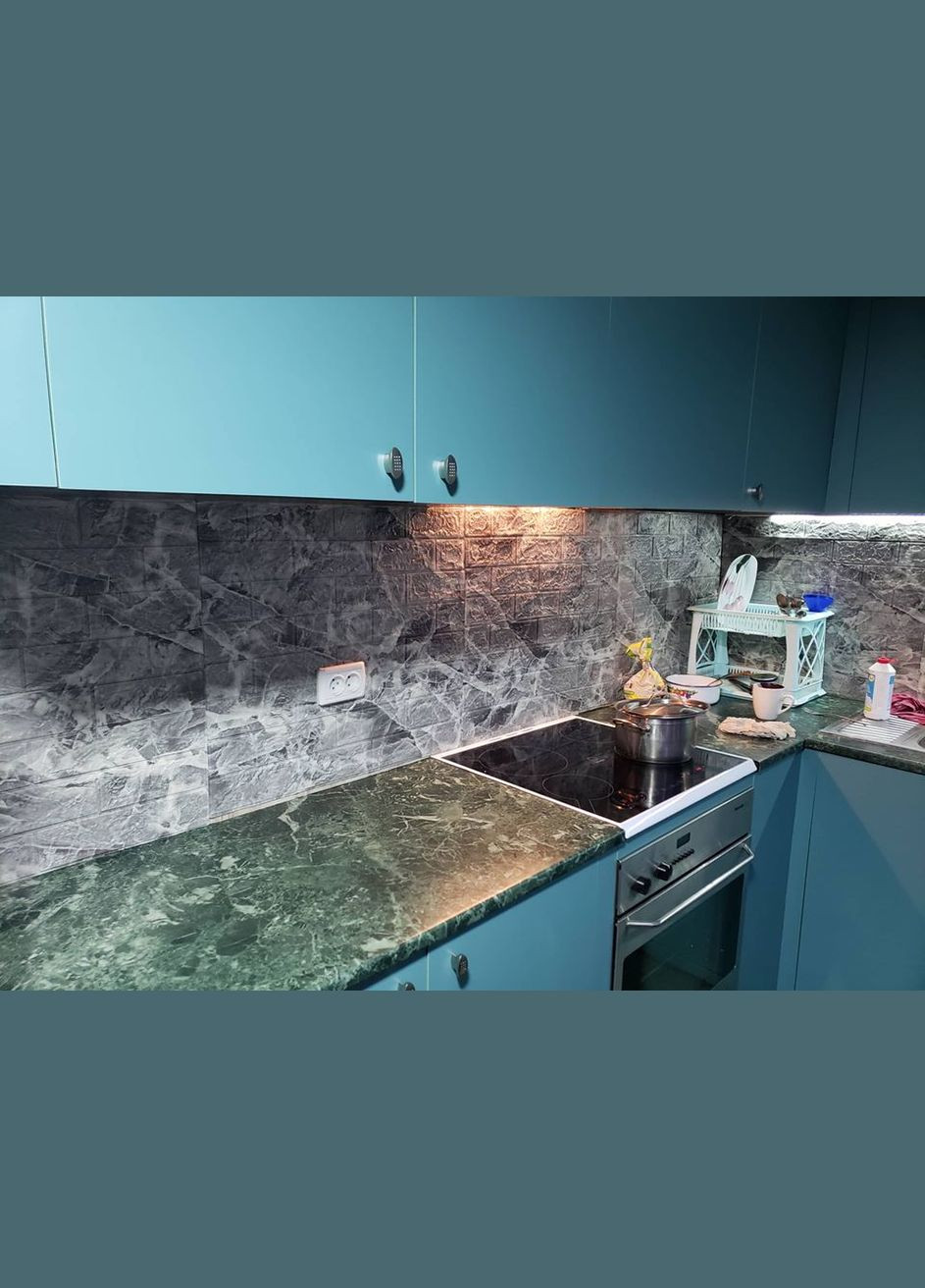 Самоклейка декоративна 3D панель під цеглу мармур 700x770x5мм 3D Loft (298400618)