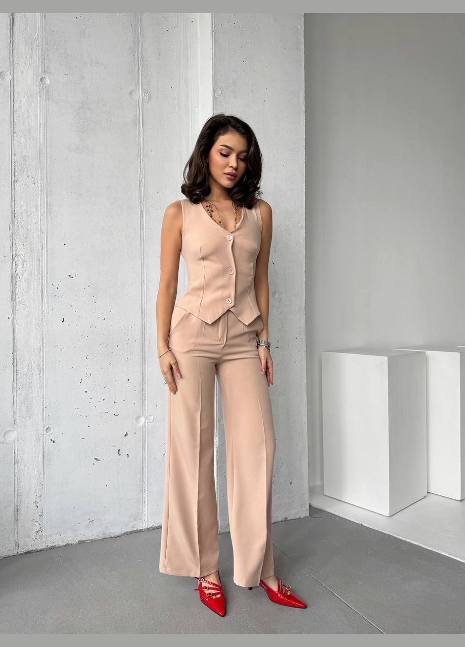 Жіночий костюм із жилеткою No Brand (322469337)