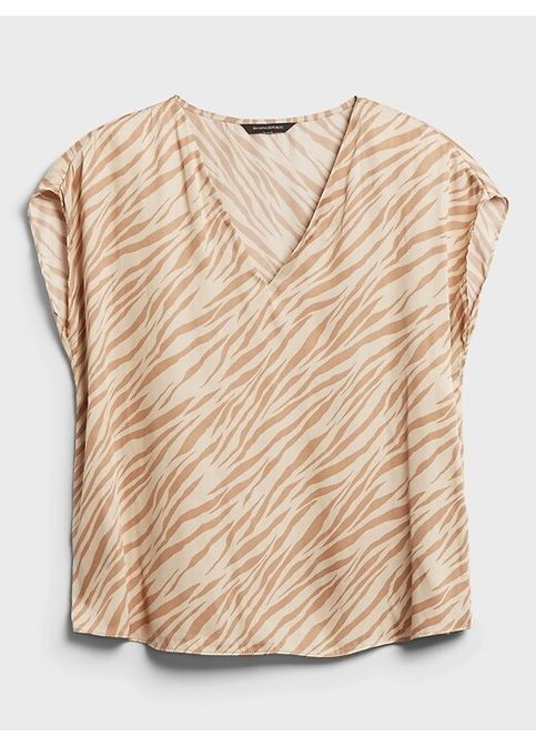 Бежева блуза вільного крою весняно-літня Banana Republic