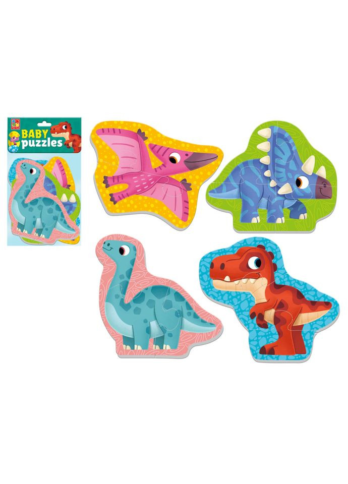 Мягкие бейби пазлы "Динозавры" VT1106-93 Укр No Brand (333943802)