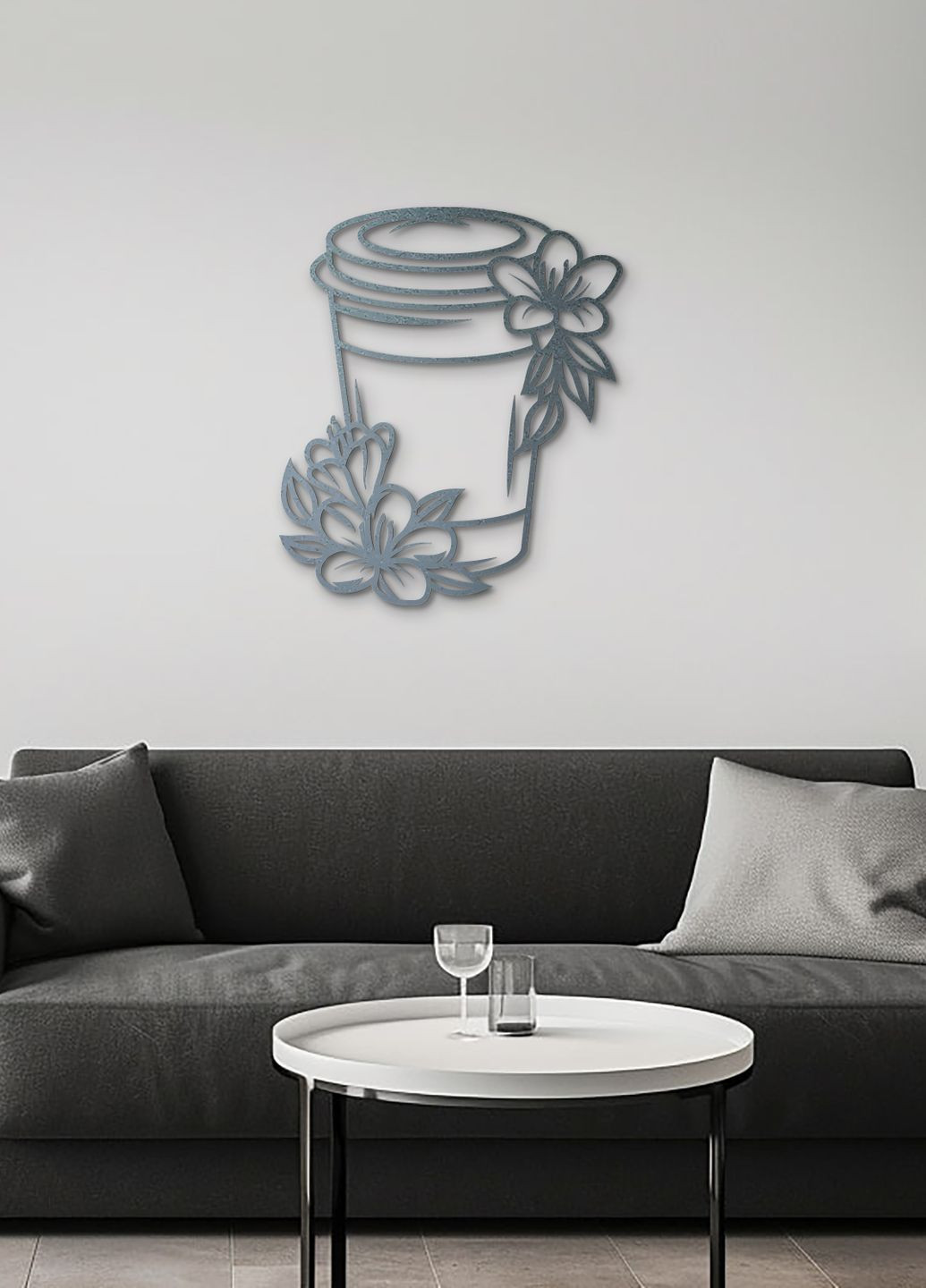 Деревянная картина на кухню, декоративное панно из дерева "Кофе с собой", стиль лофт 50х60 см Woodyard (291882692)