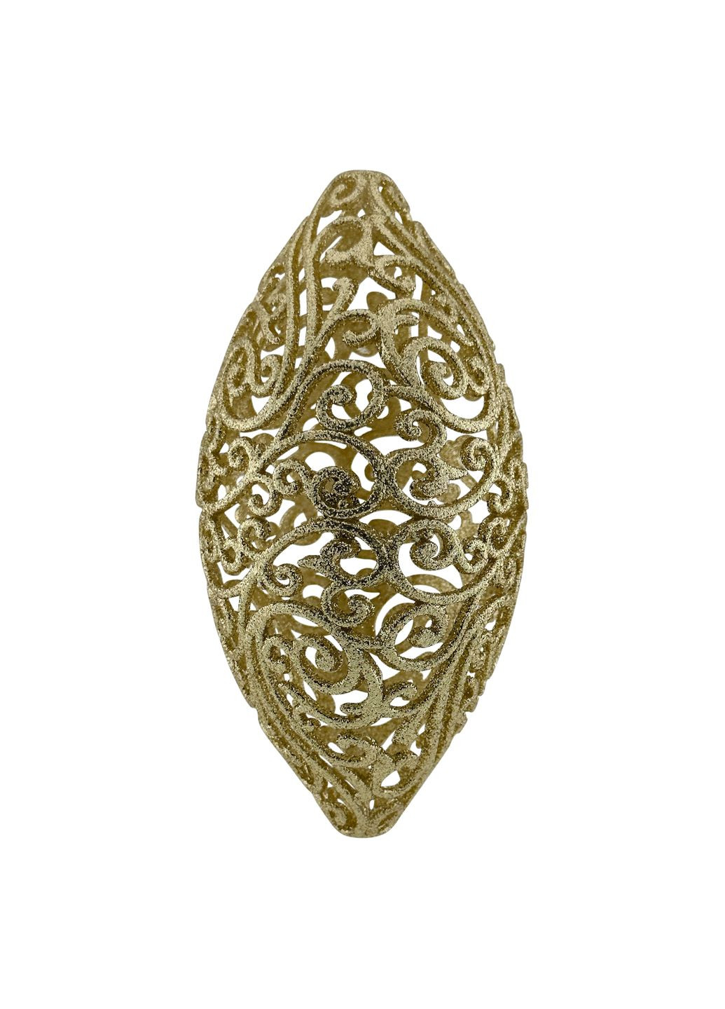 Елочное украшение Ажурный овал большой белый 7х7х14 см MIS LT (365627730)