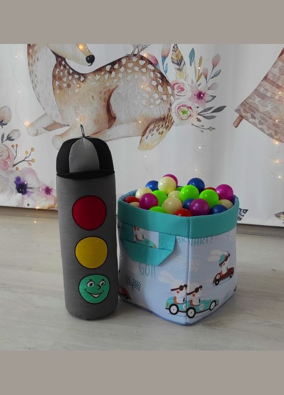 Корзина для игрушек Веселая гонка (Квадратная) No Brand (316257292)