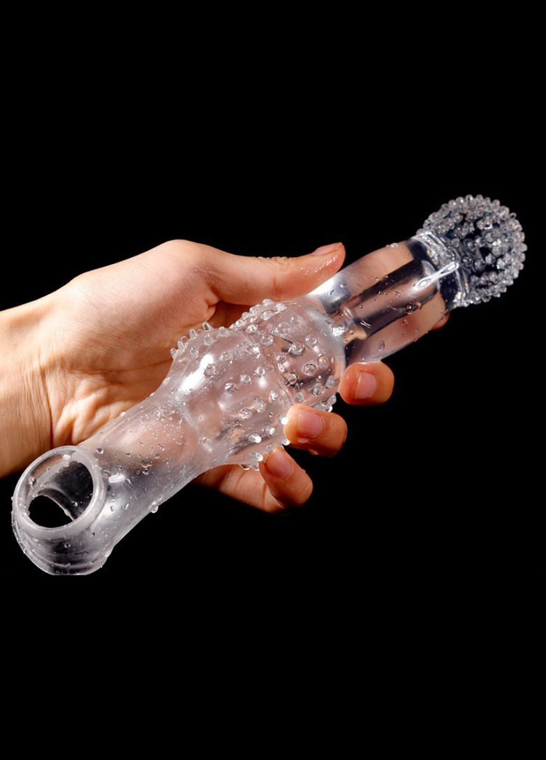 Вібронасадка на член 24,5 см із шипами, Насадка для збільшення пеніса на 10 см та вибрацією No Brand (316090125)