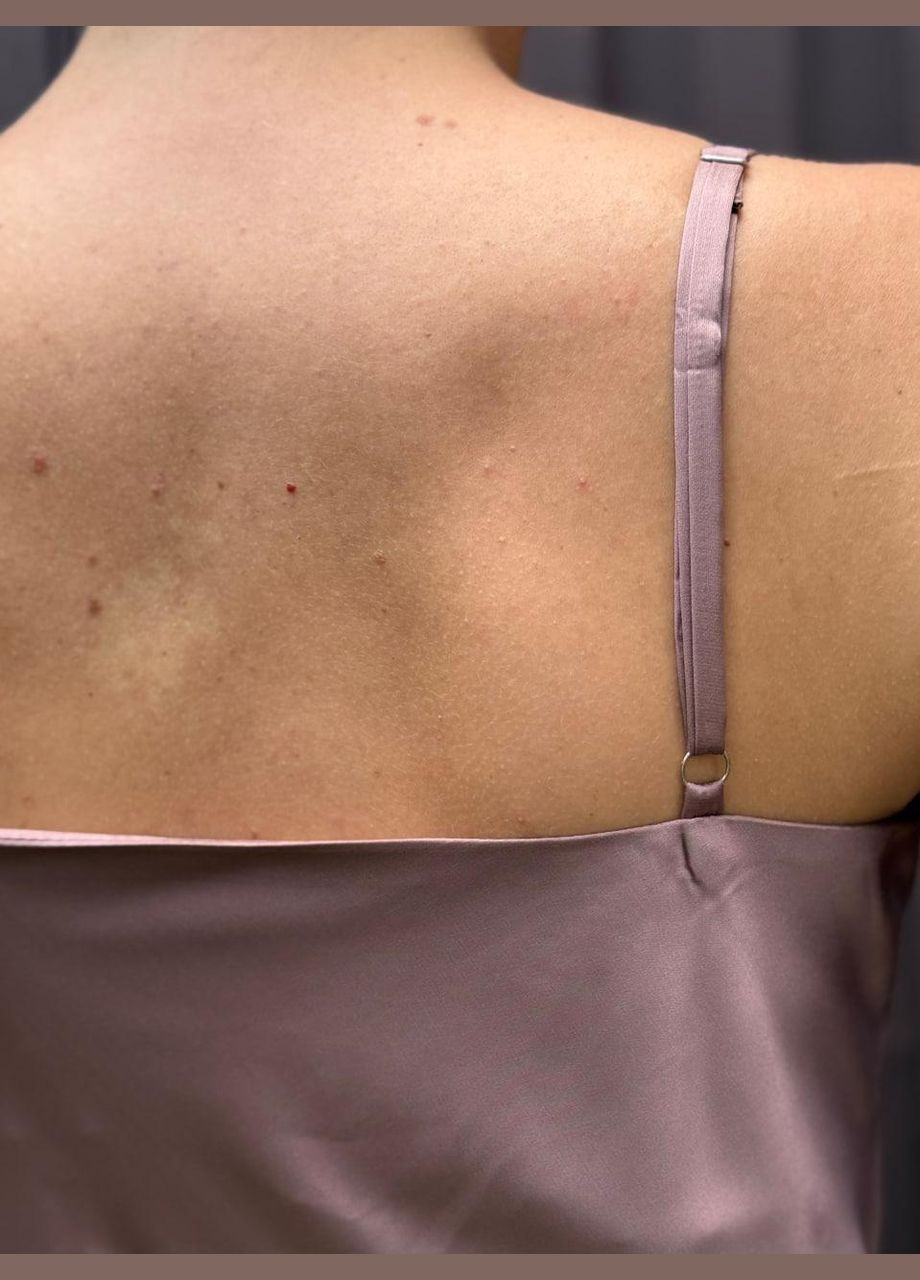 Топ на резинці з шовку Армані Шоколадний Maybel (338881400)