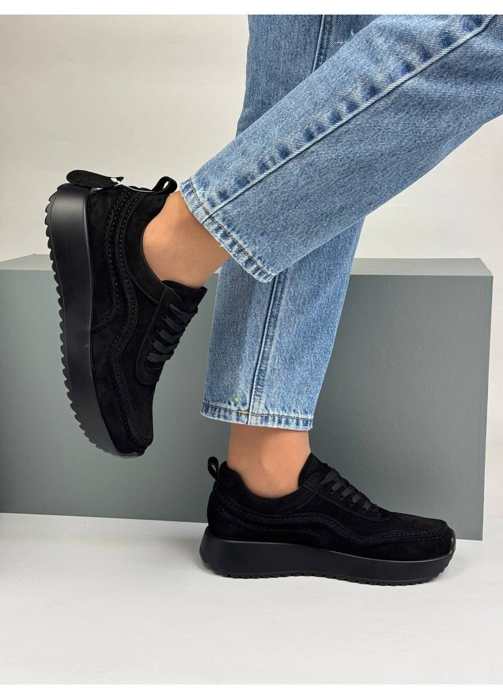467 Кросівки Замшеві Чорні Yimeili чорні демісезони (367960228)