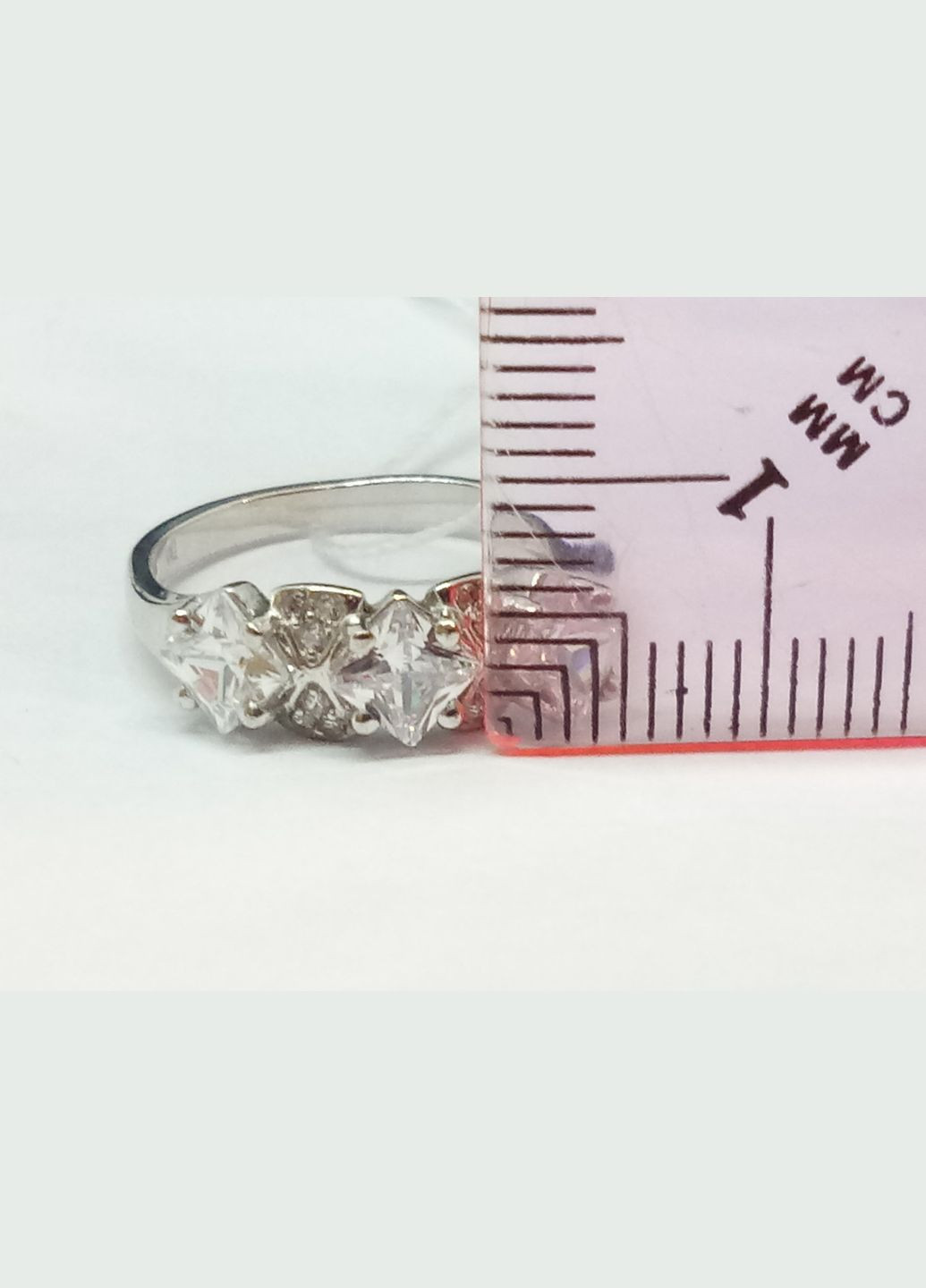 Срібне кільце Німфея з фіанітами. 1404/1Р-CZ AGNI (327416523)