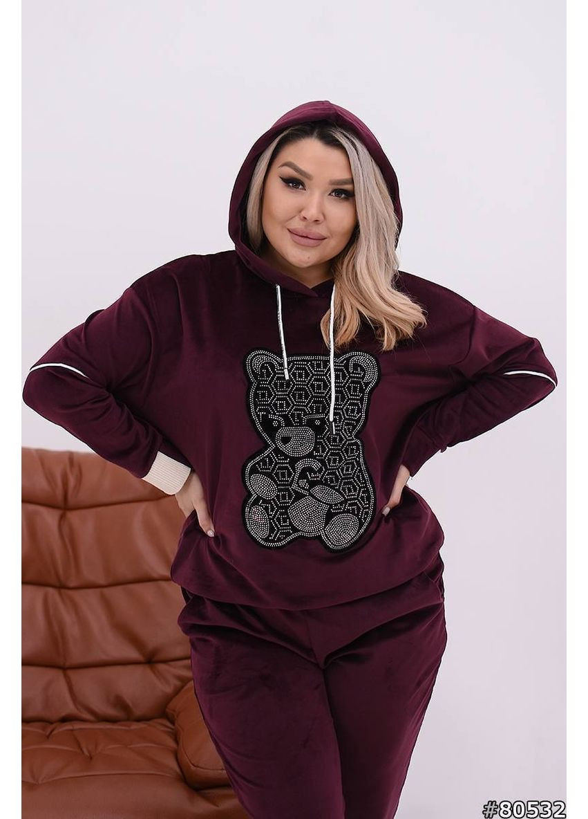 Спортивный костюм (худые, брюки), цвет Бордовый Fashion (361267806)