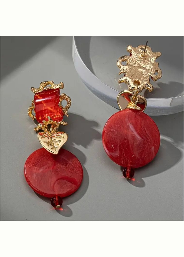 Винтажный стиль, барокко, красные серьги, 1145 Fashion Jewelry (341085641)