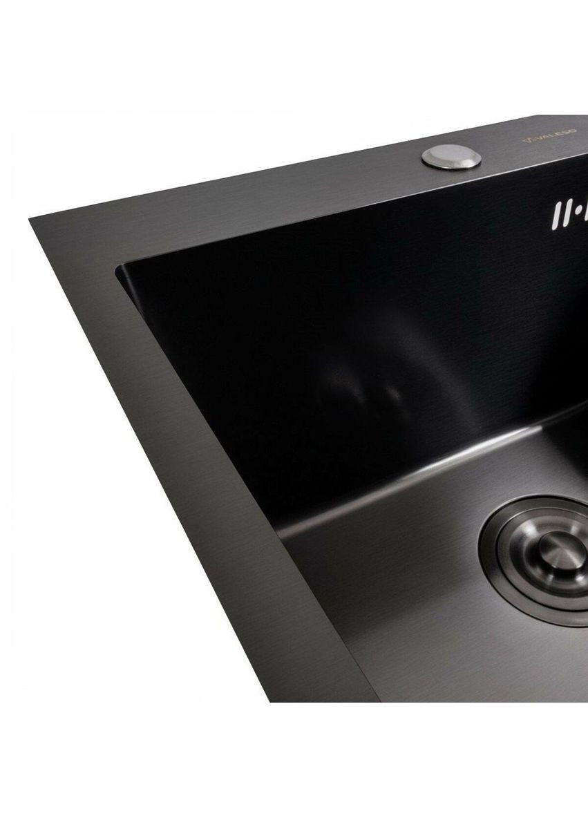 Кухонна мийка 50*50 PVD чорна Handmade (товщина 3,0/1.5) Valeso (342069186)