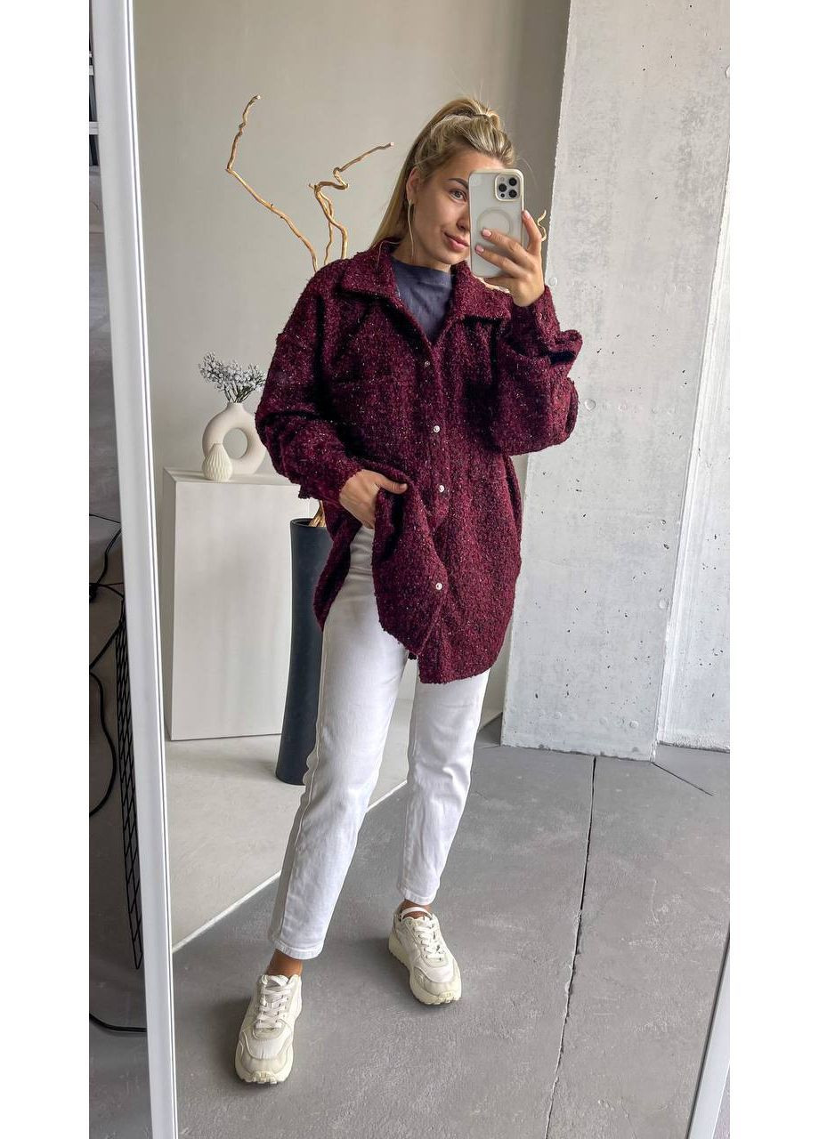 Бордовая рубашка Nositi с длинным рукавом