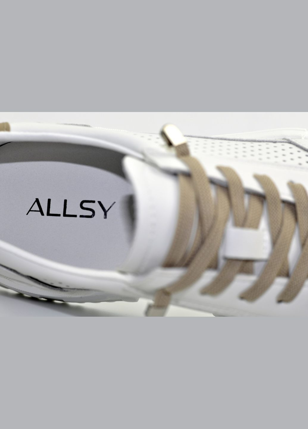 Женские кроссовки с перфорацией ALLSY белые лето (322519771)