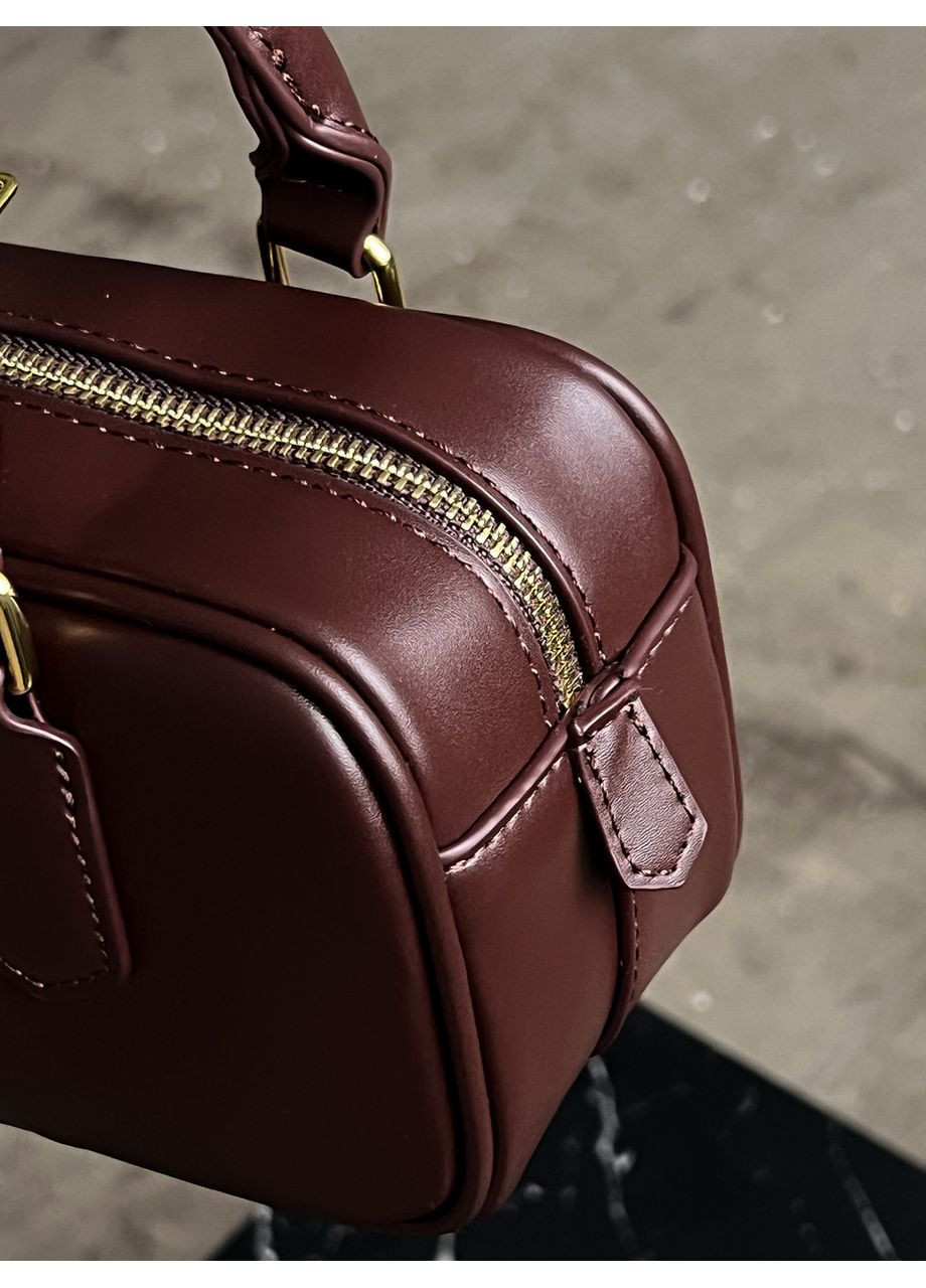 Сумка жіноча Arcadie Leather Bag бургунді крос боді No Brand (369935475)