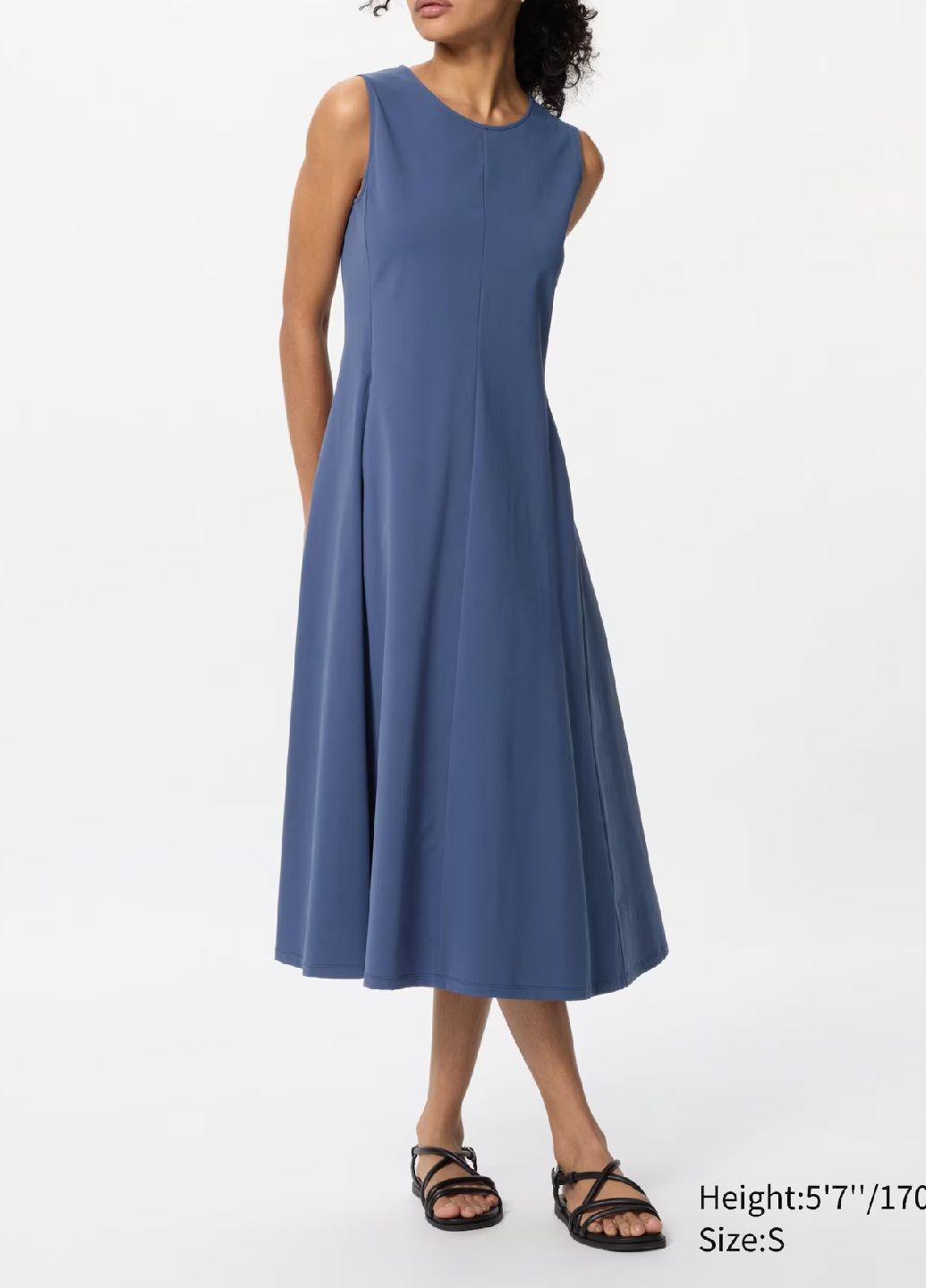 Синя сукня Uniqlo однотонна