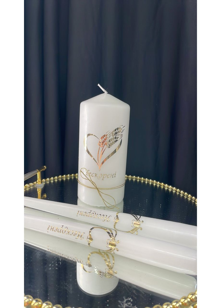 Свадебные белые свечи No Brand (369162737)