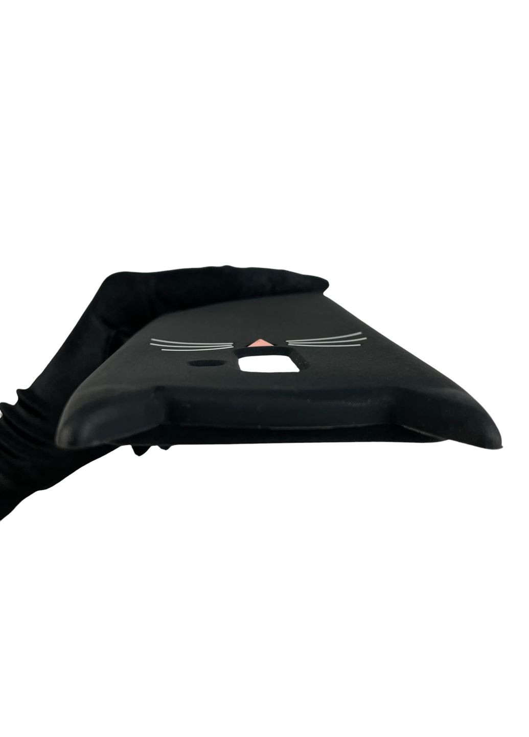 Чехол для Galaxy A6 Plus 2018 SM-A605 детский с котиком на самсунг а6 плюс 2018 а605 чёрный Samsung (366021026)