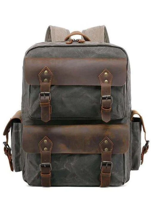 Туристичний рюкзак canvas 20107 Болотний Vintage (393223526)