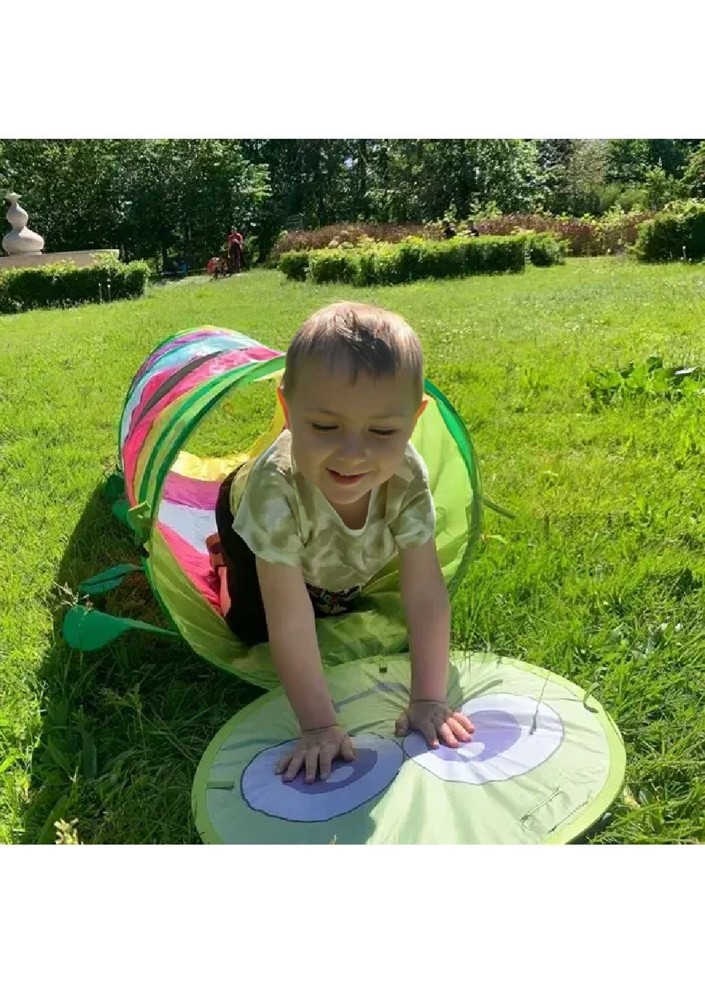 Детская игровая складная удлиненная палатка тоннель гусеница с чехлом для детей малышей 66х75х165 см (478745-Prob) Unbranded (311280168)