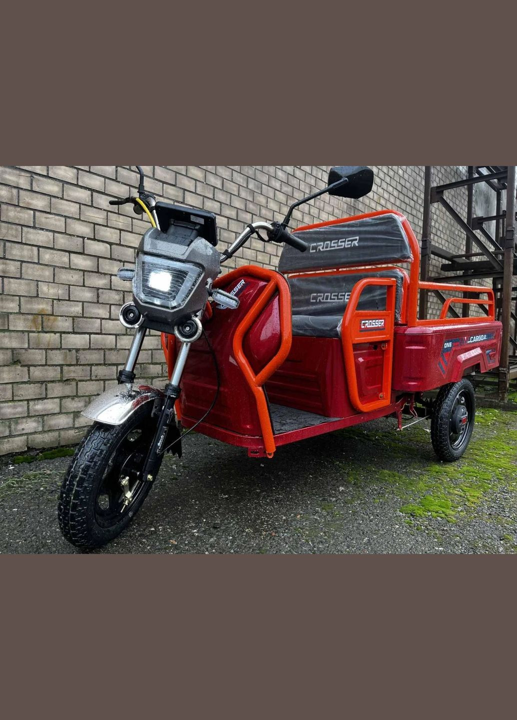 Грузовой электроскутер самосвал Crosser 800W, 60V,32Ah, Ø-12*3.0, 40 км/ч, 40 км запас хода Cargo (322593739)