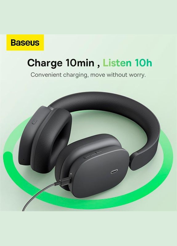 Наушники Bowie NoiseCancelling Wireless Headphones H1 (NGTW230013) серые Baseus (280876909)